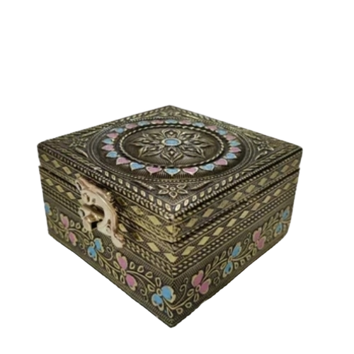 Wooden Jewelry Box - Standard Rectangular Multi Color | Eco-Friendly Handmade Durable