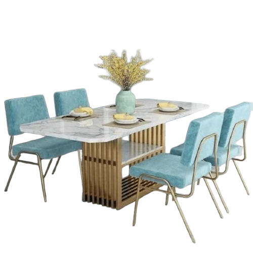 6 Seater Rectangular Marble Dining Table