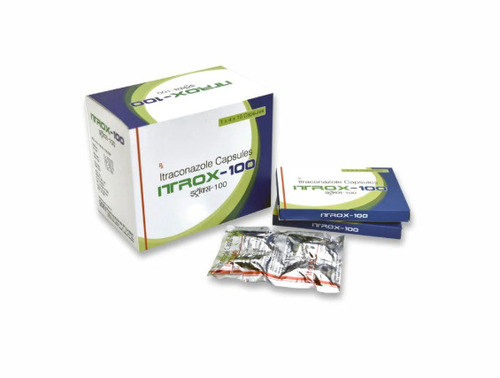 Itrox-100 Itraconazole Capsules - 100 mg Prescription Capsule | Dosage 100mg General Medicines 1x4x10 Capsules Adults