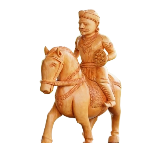 Shivaji Maharaj Wooden Statue
