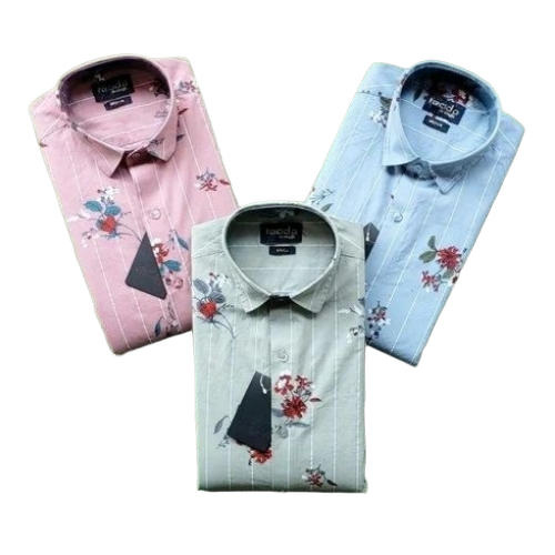 Flower Printed Mens Shirt