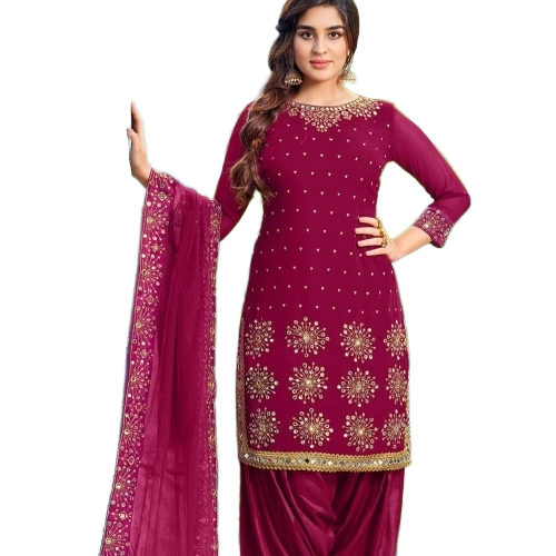 3/4 Sleeves Pink Color Ladies Suits - Beaded Closure, Customized Size | Breathable, Cool Dry, No Fade, Washable