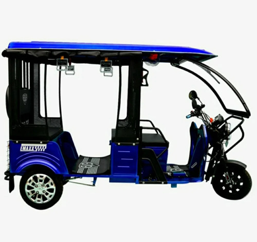 6 Seater Hop Motors E Rickshaw - Waterproof Cloth Roof, 750W Motor, 500 Kg Load, 75 Km Range, 4 Hr Charge, Battery Drive, Heavy Duty