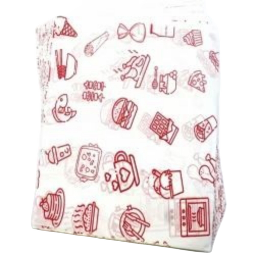 Butter Paper - Square Red and White, Multiple Sizes | Food Wrapping Paper, Easy to Cut and Fold