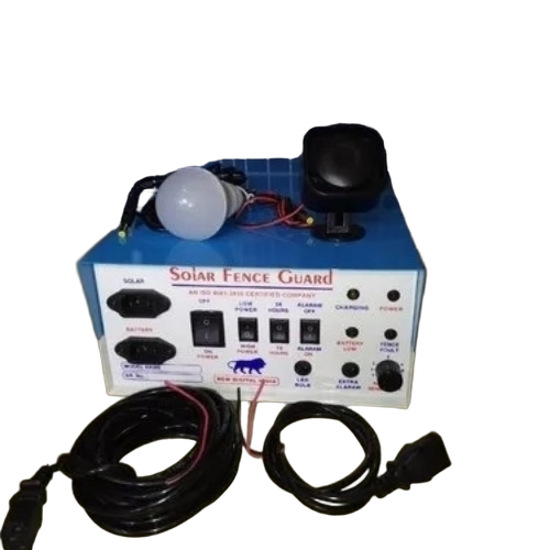 Metal Rectangular Fence Guard Solar Zatka Machine - Silicon Material, Solar-Powered, Automatic Zapping, Portable Design