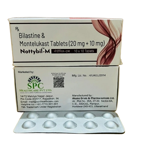 Nottybil-M 20mg + 1mg Bilastine And Montelukast Tablet