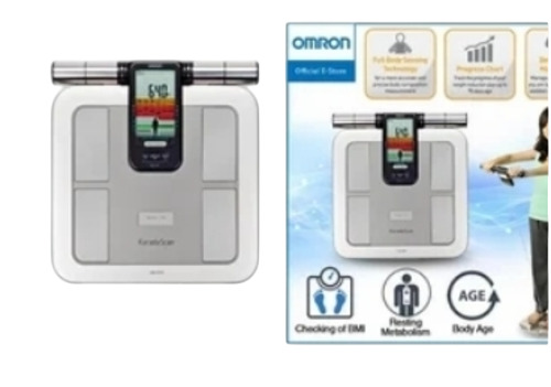 Omron Karada Scan Body Composition Monitor HBF-375 - Plastic, Electric Power | Body Fat, BMI, Visceral Fat, Skeletal Muscle Measurement, Multi-User Tracking, Digital Display