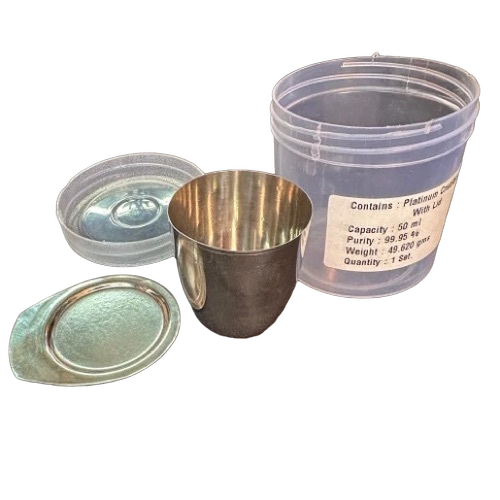 Platinum Crucible With Lid - 99.95% Purity Platinum, Industrial Grade | Extreme Heat, Corrosion Resistant, Chemical Inert, Durable, Reusable, Laboratory Grade