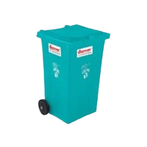 Wheeled Garbage Bins - Plastic Standard Size Custom Color | Durable Body Smooth-Rolling Wheels Large Capacity Secure Odor Lid