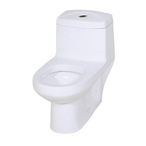 Aqua Toilet Commode - Ceramic, 33 Inch, White | Wall Mounted, Rectangular, One Piece, Polished Surface