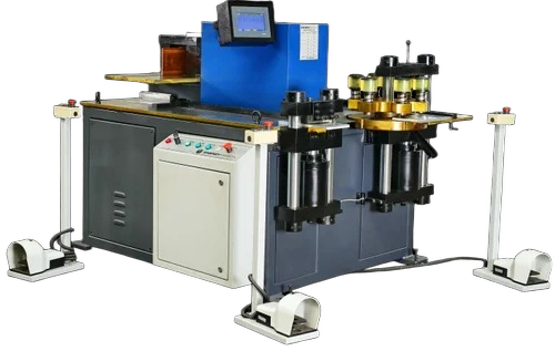Busbar Bending Cutting And Punching Machine - Aluminum, Copper, Steel 2000x1400x1300mm Blue, Manual Control, 30T Capacity