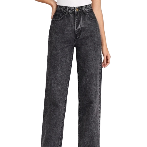 Kitty Jeans - Denim Dark Black Mid-Rise Waistline | Stretchable Comfort Fit Trendy Skinny Design Durable Stitching