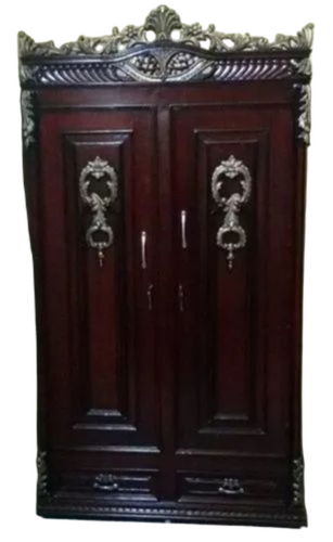 Wardrobe - Wood Double Door Dark Brown | Durable Eco-Friendly Modern