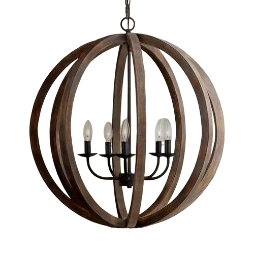 Wooden Hanging Chandelier