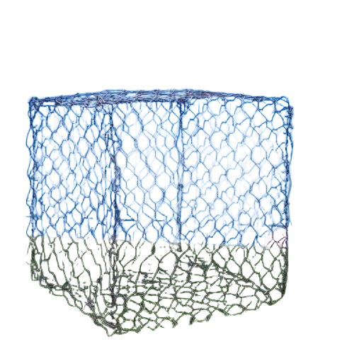 Wire Mesh With Pvc Coated Gabion Boxes - Steel, 100x120 mm, Silver, Zn+Al+PVC Coating