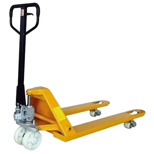 Hydraulic Pallet Truck - Yellow, Standard Size, Manual Power | Heavy Duty, Nylon Wheels, Easy to Operate, 1 Year Warranty