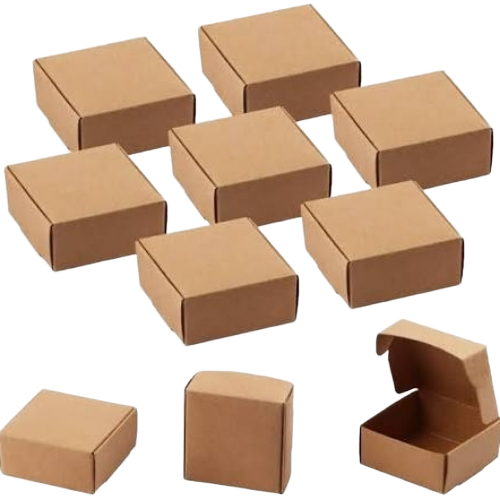 Cardboard Packaging Boxes - Corrugated Board Customized Size Brown | Matte Lamination Eco Friendly Square Shape Open/Closed Closure