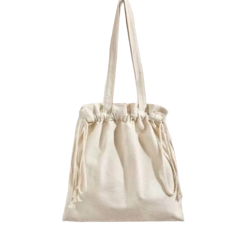 Cotton Tote Bag - Cotton Fabric Standard Size White | Fine Finished Durable Flexiloop Handles