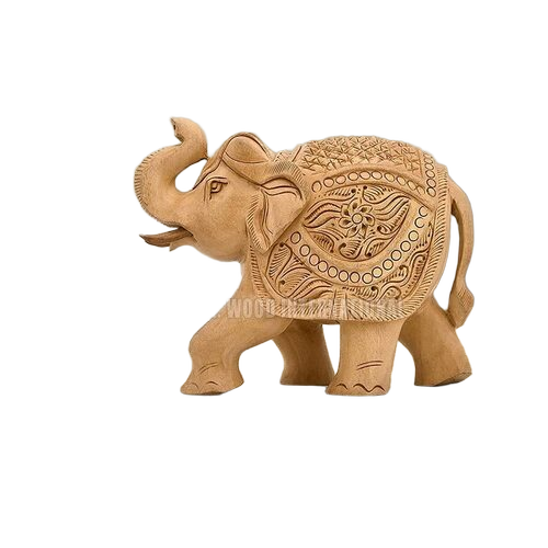 Wooden Carved Elephant - Design Type: .