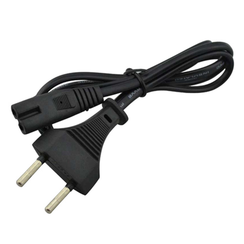 2 Pin Pvc Black Power Supply Cord