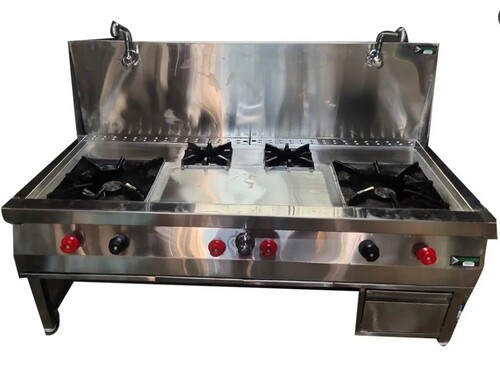 4 Stock Pot Burner - Stainless Steel, Standard Size, Gas Powered | Durable, Even Heating, Adjustable Flame, Heat Resistant, Easy Cleaning