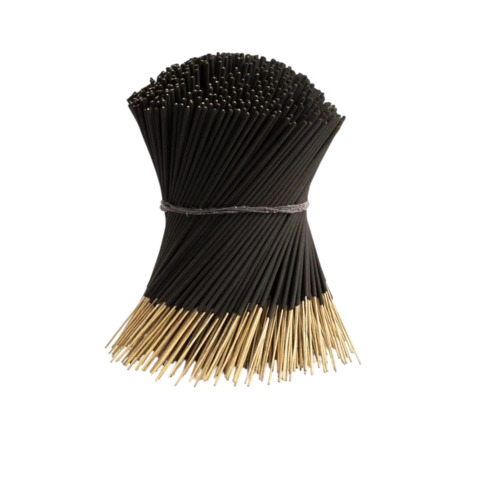 Black Agarbatti - 100% Natural Bamboo Stick, Standard Size, Black | Eco-Friendly, Indian Incense, Religious Use