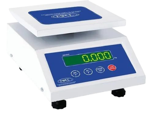 Mri Table Top Scale - Steel, White, 10Kg Capacity | Automatic, Digital Display, Electric/Battery Powered