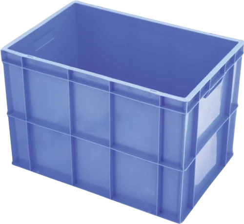 55 L Plastic Storage Crate - Color: Blue