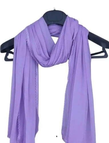 Cotton Dupatta Fabrics - 100% Cotton, Light Purple | Soft, Lightweight, Breathable, Durable Stitching