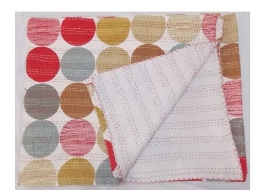 Polka Dot Kantha Quilts - Pattern: Printed