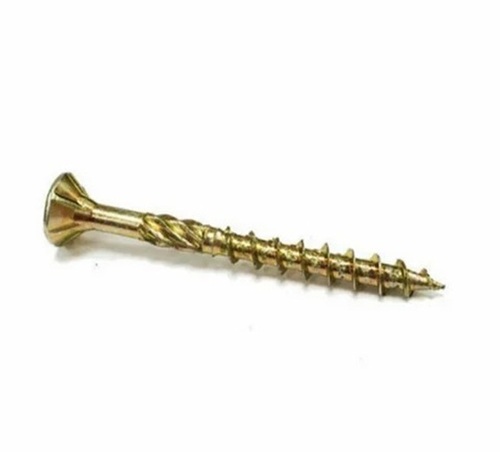 Brass Screw - Full Thread, Polished Golden | Corrosion Resistant, Easy to Use