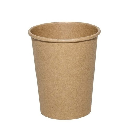 Eco Friendly Disposable Paper Cup - Paper 80-250ml Brown, Heat Cold Leak Resistant, Biodegradable, Lightweight, Machine Made