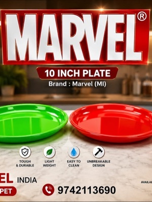 Plastic Dinner Plates - Color: Multicolour