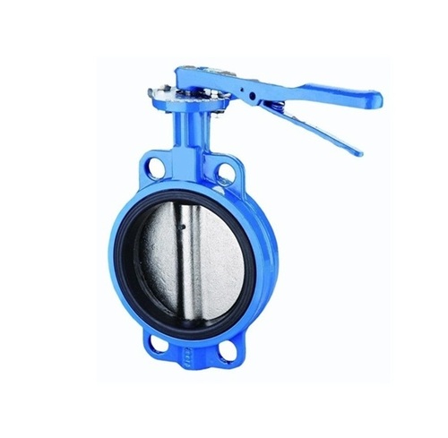 Butterfly Ball Valve - Cast Iron, Standard Size, Blue, Lever Operated | Leak Resistant, Rust Resistant, Manual Flow Control Valve