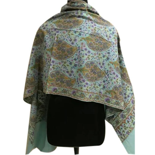 Designer Printed Pashmina Shawls - Knitting Type: Hand Made