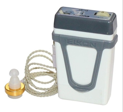 El 93 Hearing Aids - Plastic, Standard Size, White & Gray, Rechargeable Battery | Easy Operation, Light Weight, Less Noise, Comfortable Fit