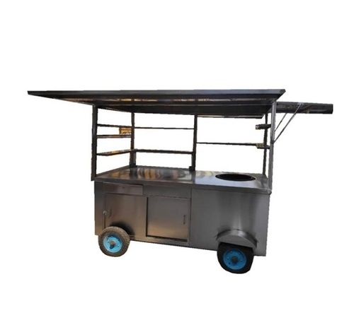 Food Vending Carts - Steel, Standard Size, Silver, 220 Volt | Portable, Manual Operation, 4 Wheels, Corrosion Resistant