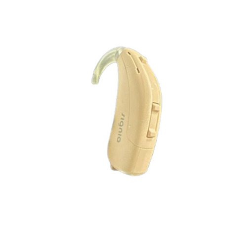 Pocket Bte Hearing Aids - Plastic Standard Cream Rechargeable Battery | Easy Operation Lightweight Open Fit Less Noise