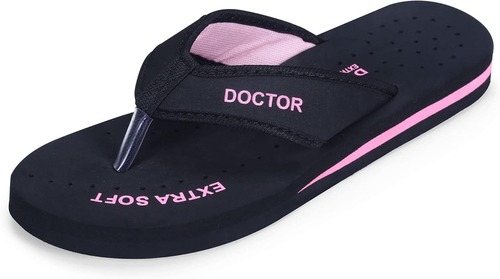 Casual Slipper - Anti-Skid Rubber Sole Black Mens Flexible Water Resistant Breathable Easy to Wear