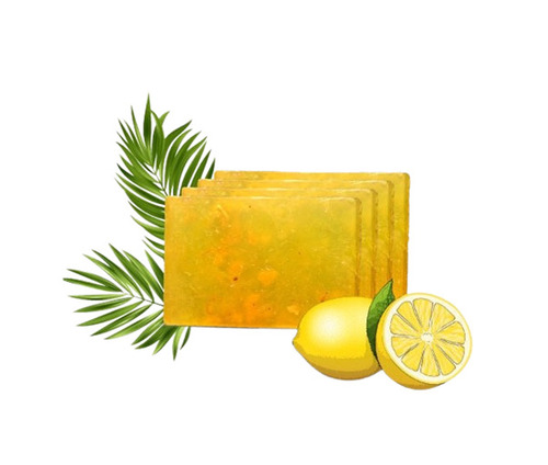 Lemon Soap - 75 Grams Yellow Bar 100% Natural Balanced pH | Non-Sticky Hands Kills 99.9% Germs Silky Smooth Moisturizing