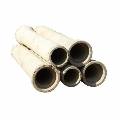 Reinforced Cement Concrete Pipes - Reinforced Cement Concrete, Gray, Round Drainage Pipe | Leak, Crack, Water Resistant, Easy to Use