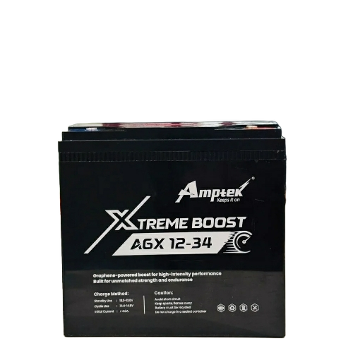 12V34 SMF E Bike Battery - ABS Polypropylene Case, 12V, Sealed Molded Flame-Retardant Cover | Maintenance Free, High Capacity, Fast Charging, Leak Proof, Durable, Reliable Performance, Deep Discharge