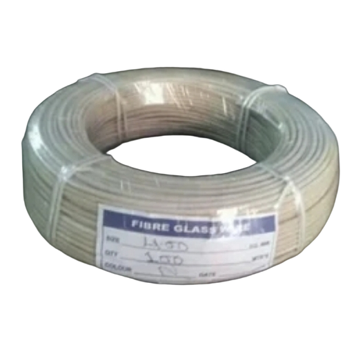 4 Sq Mm Fiberglass Wire - Fiberglass, 4 Sq Mm, Beige | High Temperature Resistant, Flexible Insulation, Lightweight, Corrosion Resistant, Fire Retardant