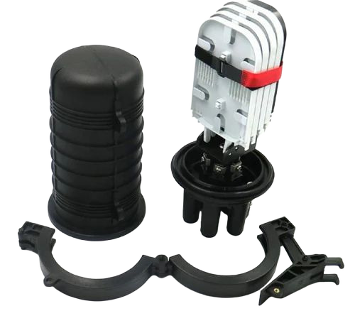 Fiber Optic Splice Closure - Polycarbonate 142.2x58.4x50.8 cm Black | 24 Ports Industrial Use