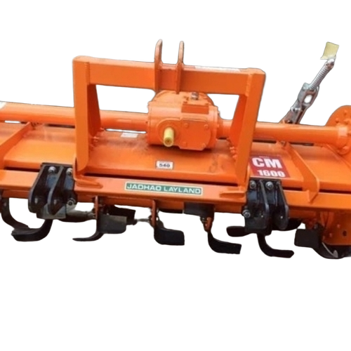 Jadhao Falc Rotavator 6 Ft - Stainless Steel Orange Multi Speed Gearbox PTO Driven Depth Adjustable