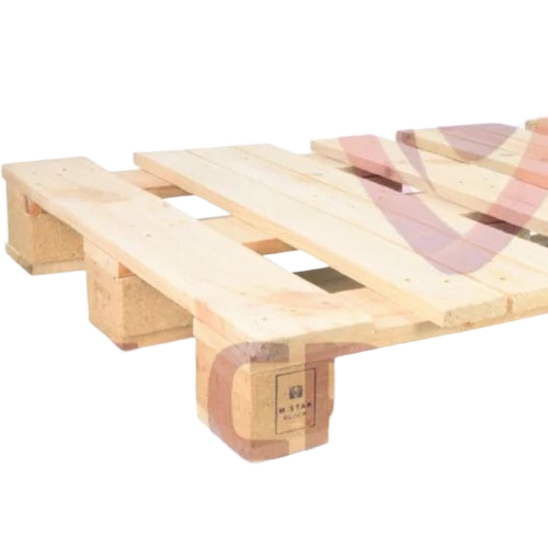 Pinewood Wooden Pallet - Natural Wood, Light Color | Lightweight, Durable, Reusable, Stackable, Eco Friendly, Load Bearing