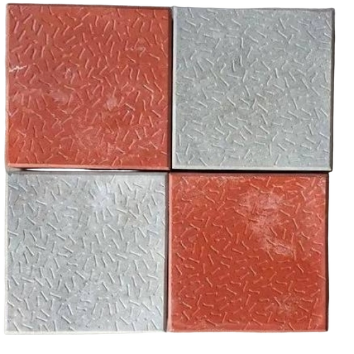Rubber Mould Paver Block  - Color: Orange/Gray