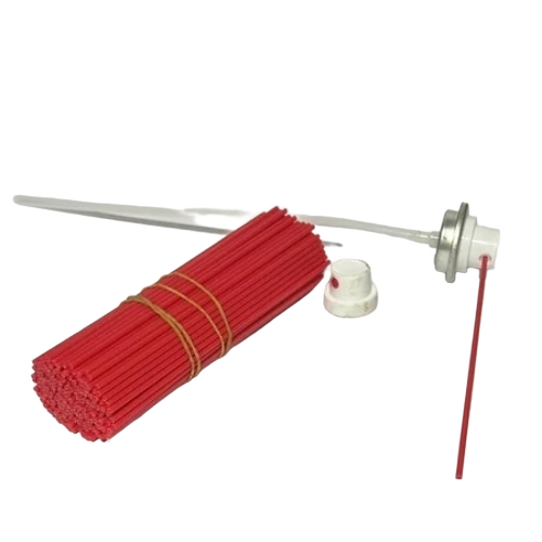 Tin Aerosol Can Straws - Plastic, Red | Flexible, Lightweight, Reusable Design