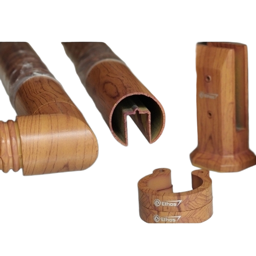 Glass Railing Spigot - Wood, Brown | Lightweight, Corrosion Resistant, Durable, Weather Resistant, Easy Installation