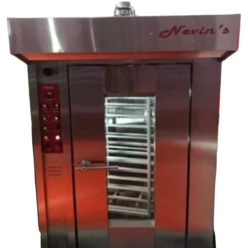 Rotary Rack Ovens - Metal, Silver, Gas Powered | Fully Automatic, 1 Year Warranty